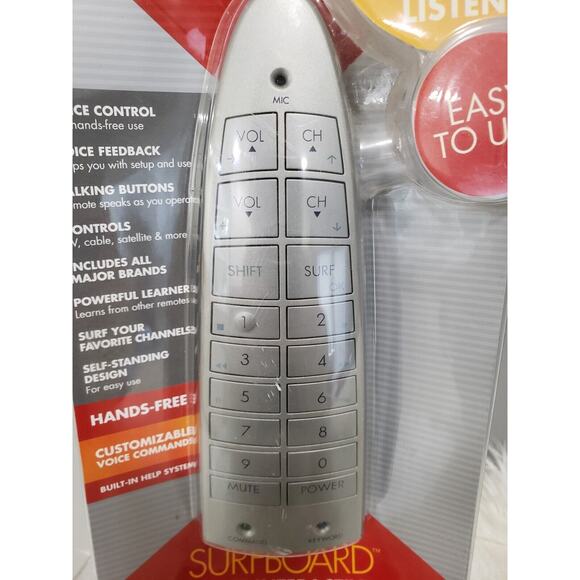 Surfboard Voice Interactive Universal Remote. New Sealed‎ - Picture 2 of 5